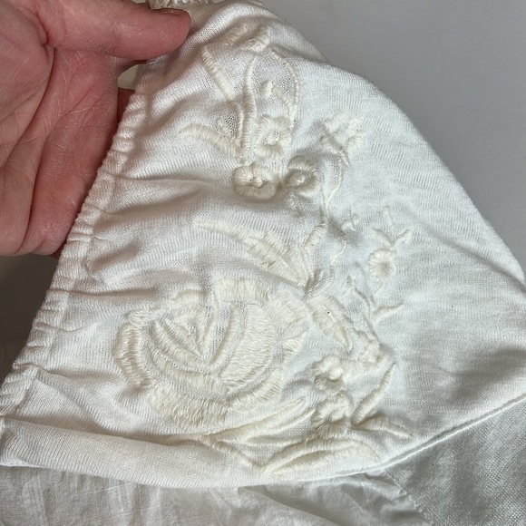 Anthropologie - camisole, handkerchief style white tank, L - Picture 9 of 13